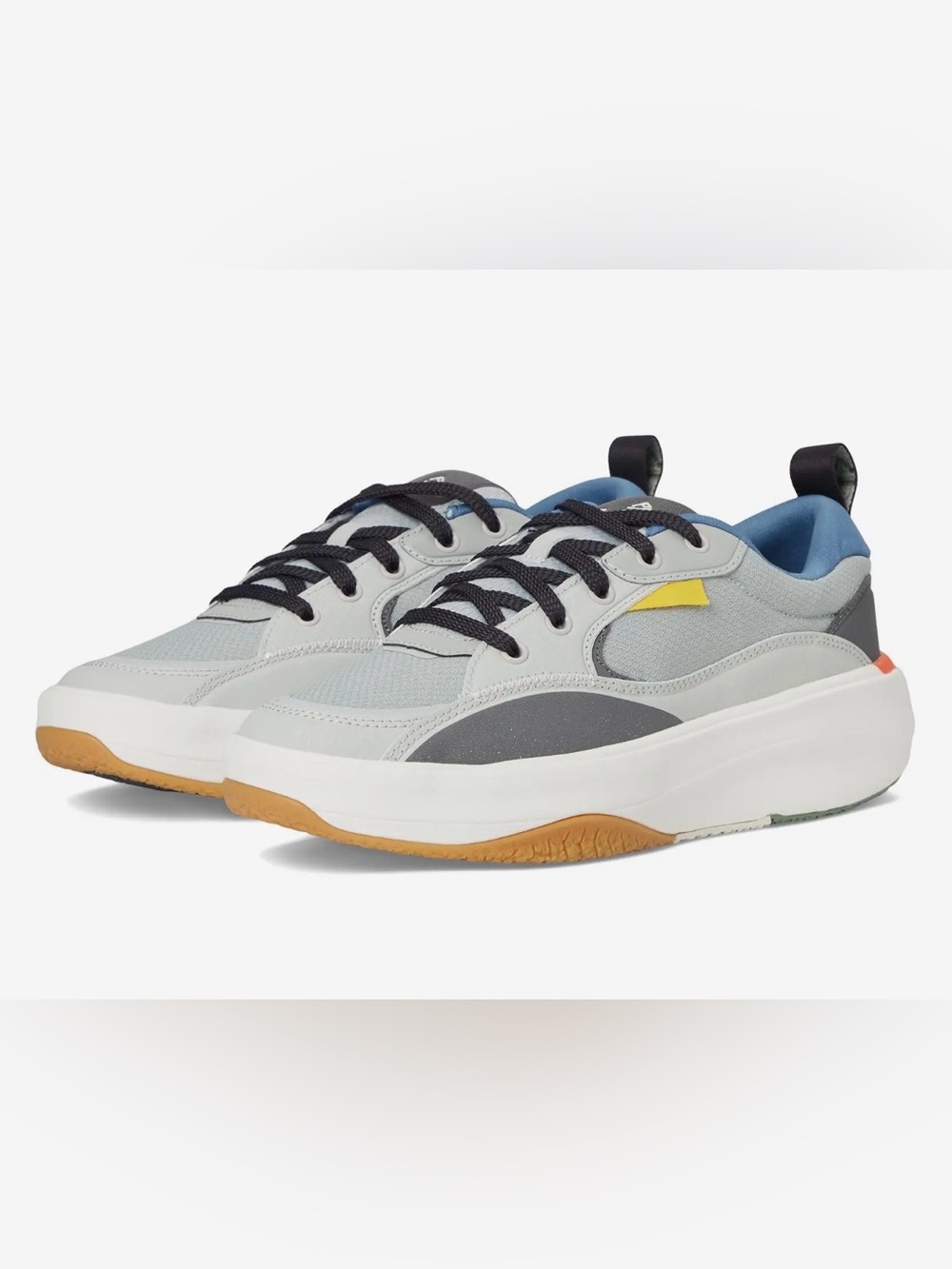 Reef Fanning Lace Up Sneaker, Grey/Blue/Orange, NWT, Men’s Size 11 (EUR 44)